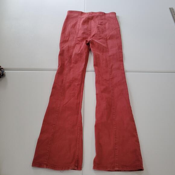 Free People We The Free Penny Pants Womens 28 Red Flare Boot Stretch - Picture 2 of 10